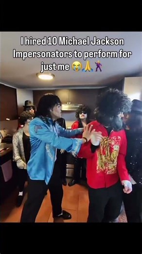 Bro hired 10 Michael Jackson impersonators to perform for himself! 😭🕺🪩