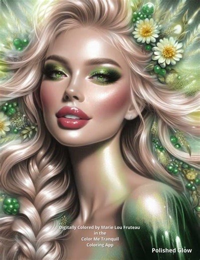 Digitally Colored by Marie Lou Fruteau in the Color Me Tranquil Digital Coloring App for Beginners