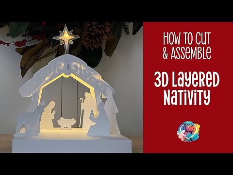 How to Cut and Assemble a 3D Layered Nativity (with free SVG Cut File)