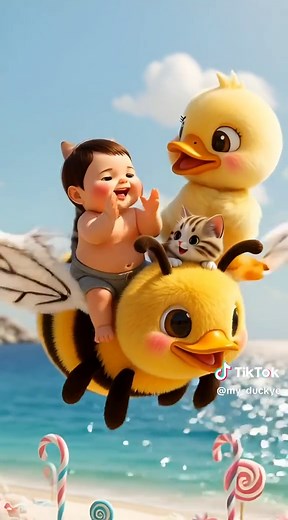 Cute Duck Cartoon Adventures with Friends