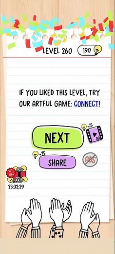 Brain Test Level 260 Solution & Walkthrough | Tricky Puzzles (Android & iOS Shorts)