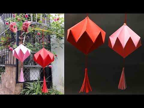 Cách làm lồng đèn bằng giấy siêu đẹp