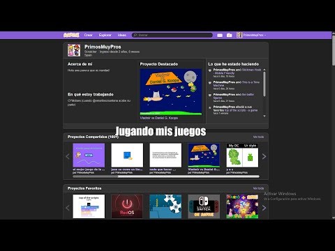 Jugando juegos míos de Scratch