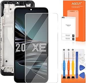LCD for TCL 20 XE 5G Screen Replacement for TCL 20XE 5G LCD Display 5078Z LCD Digitizer Touch Screen Assembly Repair Kits(Black with Frame)