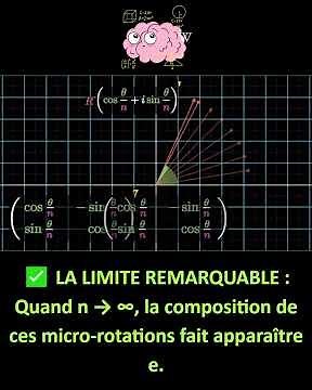 La Magie d'Euler : Quand la Rotation devient Croissance #FormuleDEuler #NombresComplexes #Maths #e