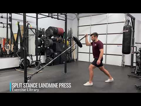Split Stance Landmine Press
