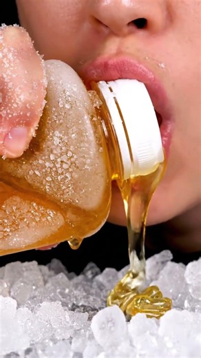 No Talking Frozen Honey Jelly Bottle ASMR – Ice Crack & Thick Honey Slurp