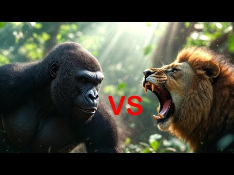 Lion vs Gorilla: #lionvsgorilla #lionattack #gorilla #wildlife