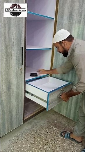 Hidden Drawers in wardrobe/secret locker/Secret drawers #woodwork #diy #Short#drawer