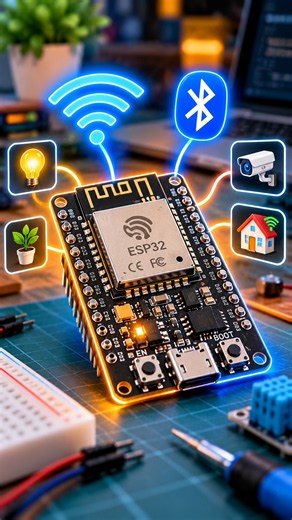 ESP32 Explained 🤖 | WiFi + Bluetooth Microcontroller #shorts