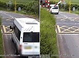 Reckless school bus driver jumps warning lights at level crossing