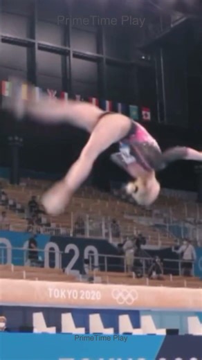 This balance beam routine is absolutely insane #gymnastics #balancebeam #olympics