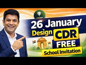 26 January 2026 Invitation Card Design Free CDR File | Republic Day School Invitation Card