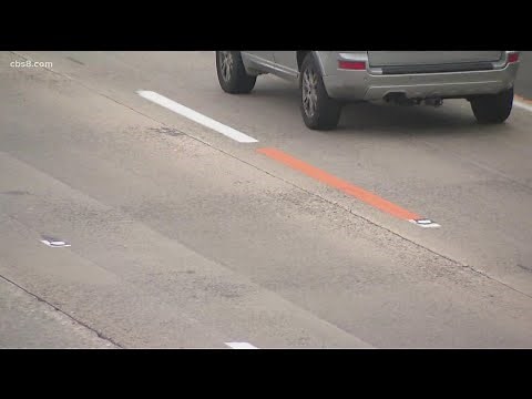 Orange stripes on I-5 freeway explained