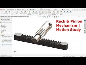 Rack & Pinion Mechanism in SolidWorks | Motion Study in SolidWorks