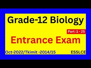 Biology Entrance Exam (Oct 2022) - Questions & Detailed Answers #ESSLCE Biology #entranceexam