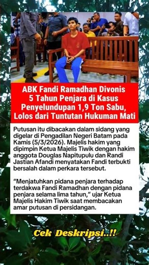 ABK Fandi divonis 5 Tahun Penjara #shortviral #beritaterkini