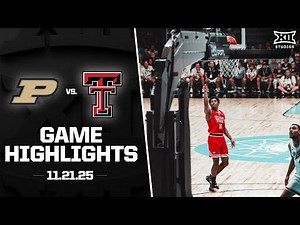 #15 Texas Tech vs. #1 Purdue Game Highlights | 2025-26 Big 12 Men’s Basketball