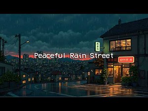 Peaceful Rain Street 🌃 Deep to Work, Relax, Study with Lofi Chillhop Mix ☔ Lofi Music