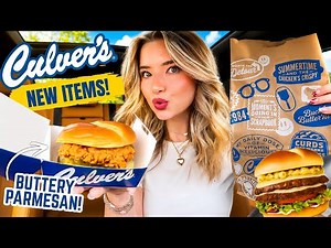 Eating Culver's NEW Buttery Parmesan Pub Burger, Chicken Sandwich & MORE!