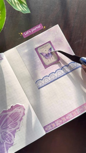 💜SATISFYING JOURNALING✨Cute Purple Journal💜#shorts #ytshorts #cutediy #journal #purple #aesthetic