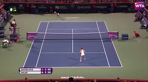 Simona Halep at Coupe Rogers présentée par Banque Nationale for WTA Shot of the Year Finalist! Vote--> http://wtatenn.is/Ygx00T | WTA