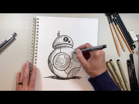 How to Draw BB8 Star Wars Intermediate Version