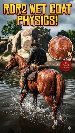 Crossing Rivers in RDR2 Looks TOO Real 🐎💧 #rdr2 #gamingisamazing #short
