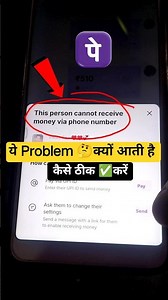 UPI Payment Error Fix 😱 | This Person Cannot Receive Money via Phone Number #shorts