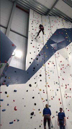 Lead climbing fall practice #leadclimbing