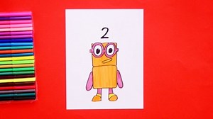 How to draw Numberblocks Number 2