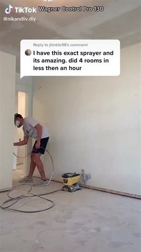 Wagner Control Pro 130! Great for large painting projects. #WorkingAtHome #DIY #doityourself | Nik and Liv DIY