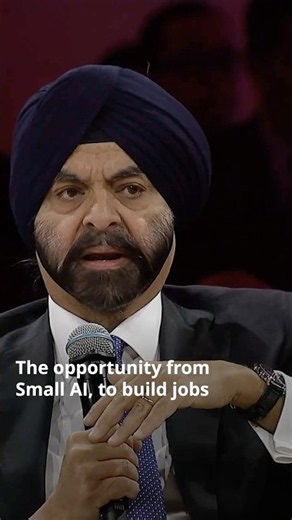 The opportunity from small AI to build jobs and build productivity is enormous #WBGMeetings