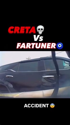 Creta vs Fortuner Road Rage #youtubeshorts #accident #attitude