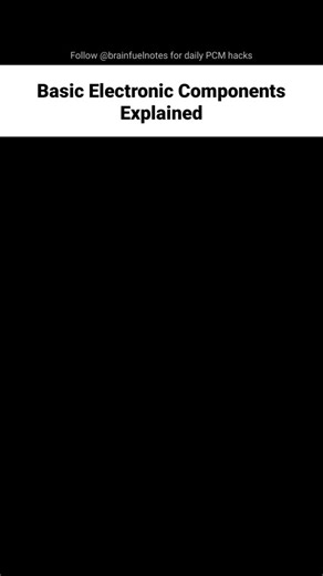 Formula Guide for Students on Instagram: "Understand these 6 basic electronic components and every circuit becomes easier to understand. Perfect for physics & electronics prep — save this! ⚡🔧 #electronics #resistor #capacitor #diode #transistor #inductor #transformer #studygram #physics #brainfuelnotes #students #examprep"