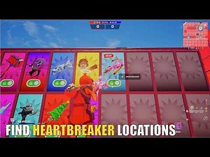SUPER RED VS BLUE TYPICAL GAMER MAP FORTNITE - FIND HEARTBREAKER LOCATIONS