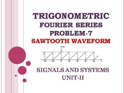 2.40 Fourier series solved problem 7 | Fourier series of sawtooth waveform