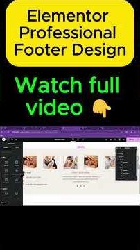 Elementor Custom Footer Design #elementortutorial #elementorpro #elementor #elementorwordpress