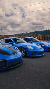 Voodoo Blue squad 💎💎💎 Porsches 991.2 GT2RS, GT3 Touring, and GTS - all dressed in rare PTS Voodoo Blue and ready for new homes. Check them out on our website - link in bio. | Grand Prix Motors Inc