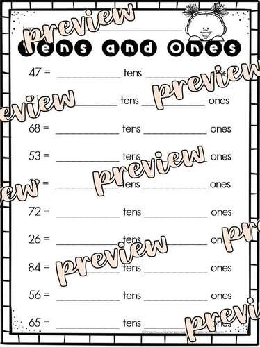 Compose and Decompose Numbers to 120 Math Place Value Worksheets