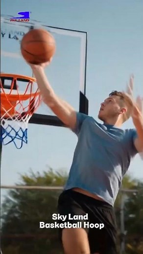 SKY LAND EM-1874 Outdoor Basketball Hoop | Shatterproof Backboard & Heavy Duty Base