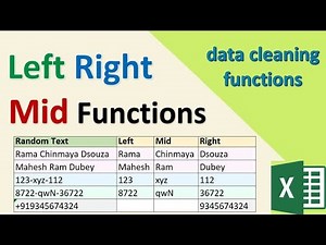 Left, Right and Mid basic Excel function in two minutes