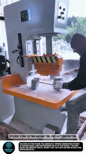 Efficient Stone Splitting Machine Tool for Fast Construction #tools