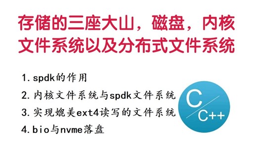 【linux c/c 开发】存储的三座大山，磁盘，内核文件系统以及分布式文件系