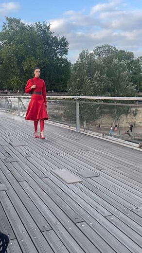 Tonight, just before sundown on the eve of couture week, guests gathered at Paris’s Passerelle Léopold-Sedar-Senghor footbridge where @pieter_mulier presented his winter/spring 2024 collection for @maisonalaia. The show featured a striking lineup of body-conscious leather and latex designs modeled by the likes of #MariacarlaBoscono, #AdwoaAboah, and #IrinaShayk and was set to a symphony titled ‘The Bridge’ written by @gustaverudman especially for the occasion. | W Magazine