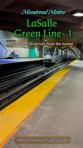 Montreal Metro | Azur MPM-10 arrives from the tunnel at LASALLE | Tàu Azur đến từ..| March 18, 2026