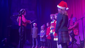 24 reactions | “Christmas time is here…”  Our MTE students performed with the Cartoon Christmas Trio tonight and they did such a great job!!! To purchase tickets to upcoming shows, visit our website at www.miltontheatre.com #miltontheatre #keepmiltonweird #experiencesomethingnew #celebratelifetogether | Milton Theatre | Facebook
