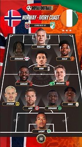 NORWAY 🇳🇴 + IVORY COAST 🇨🇮 = THIS COMBINED XI IS SCARY! 🤯🔥 (Haaland + Diallo!) #shorts #worldcup