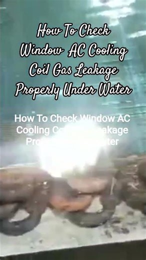Pani mein duba kar AC ki cooling coil leak kaise check karein? #shorts #acrepair #windowac