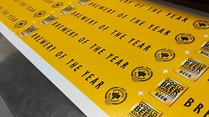 Fish Brewing promotes their award-winning 🍻 with custom stickers. And when you're the champ, why not? | StickerGiant